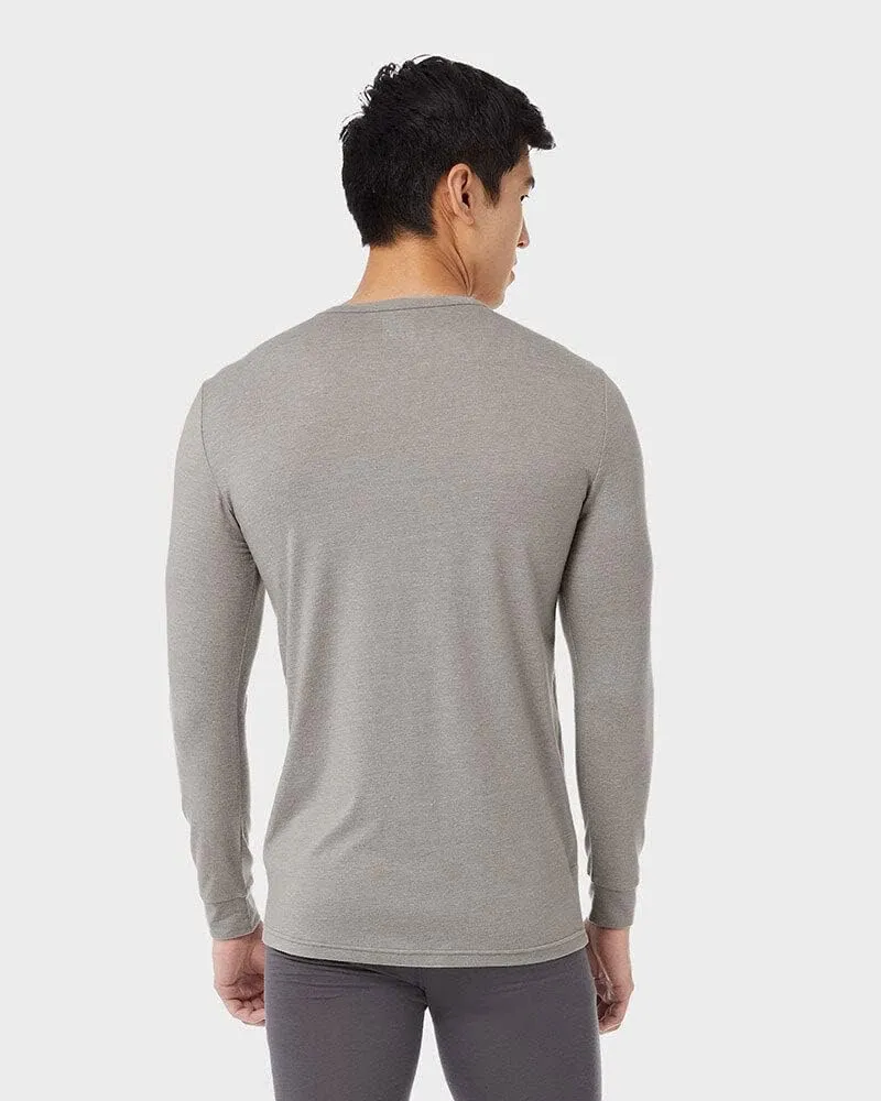 32 Degrees Men's Lightweight Baselayer Crew Top | Long Sleeve | Form Fitting | 4-Way Stretch | Thermal