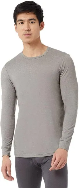 32 Degrees Men's Lightweight Baselayer Crew Top | Long Sleeve | Form Fitting | 4-Way Stretch | Thermal