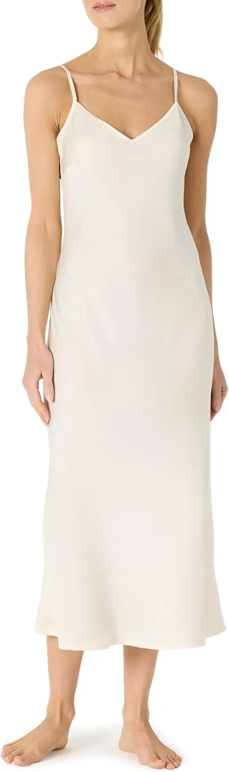 Amazon Essentials Women's Soft Satin Sleeveless Cami Midi Nightgown