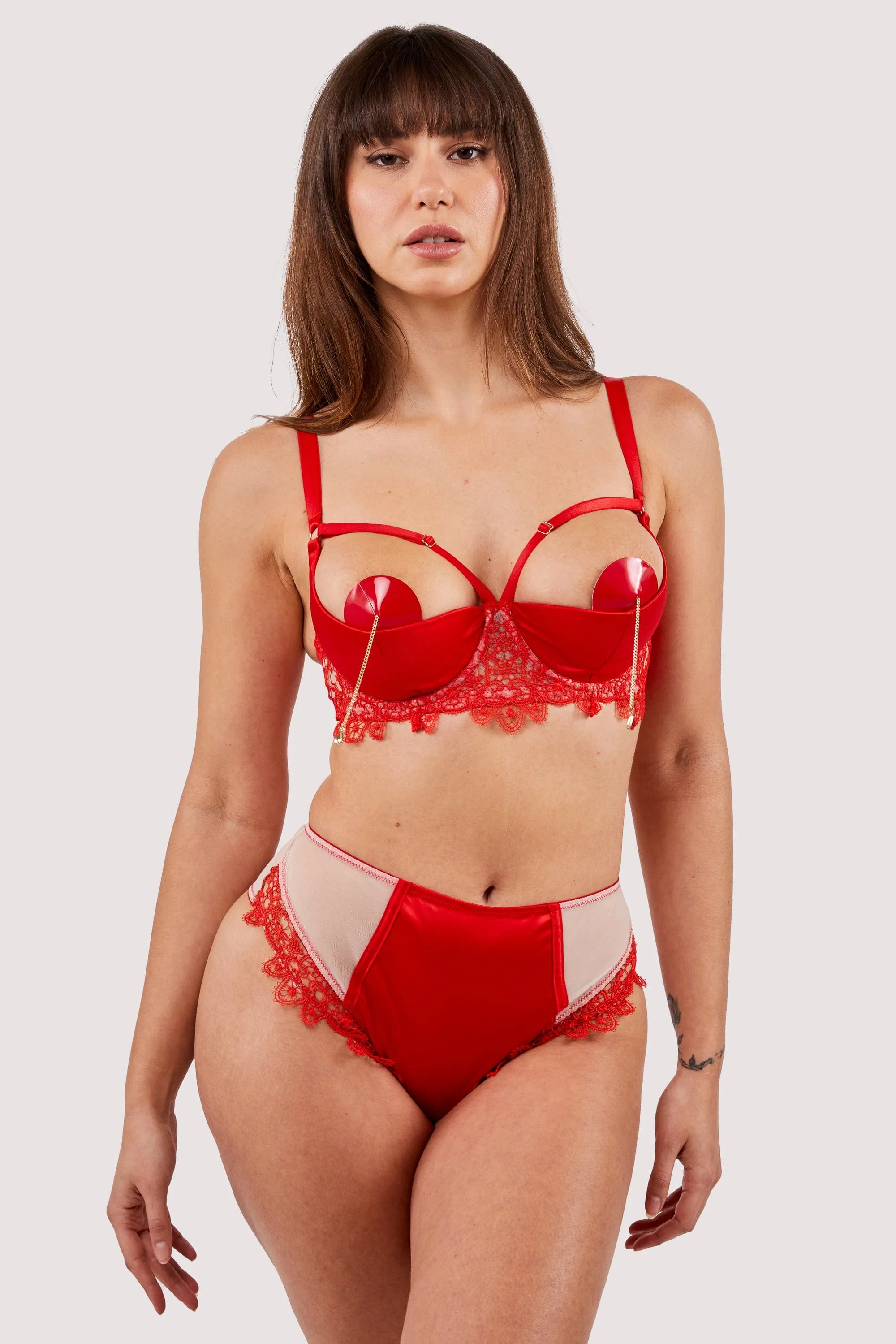 Anaise Red Quarter Cup Bra