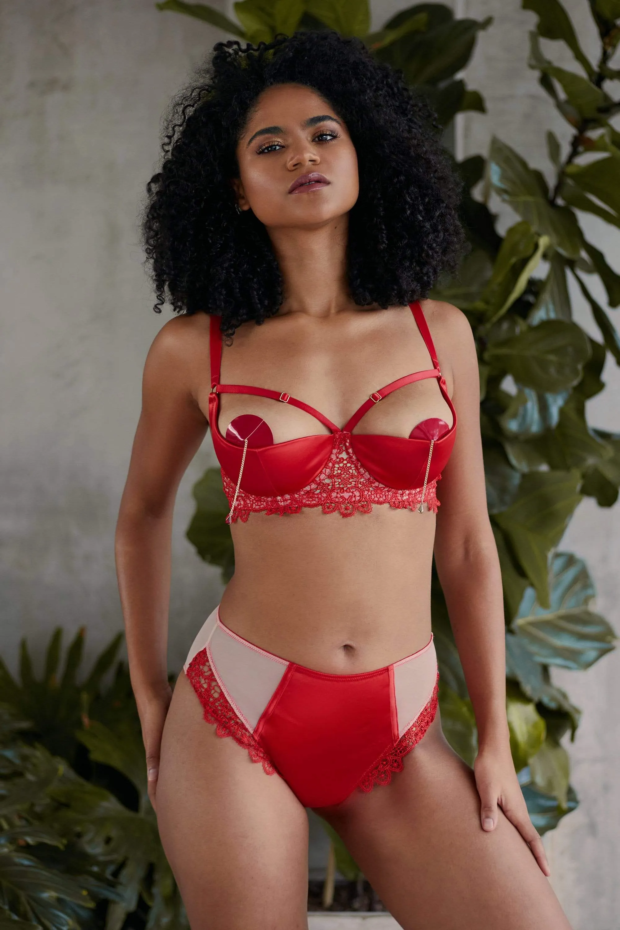 Anaise Red Quarter Cup Bra