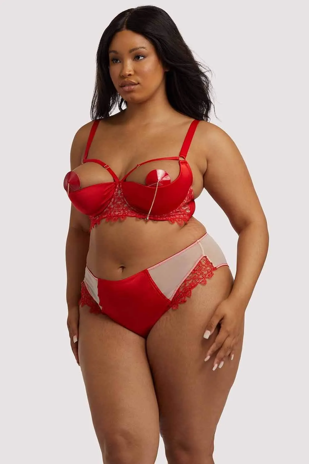 Anaise Red Quarter Cup Bra