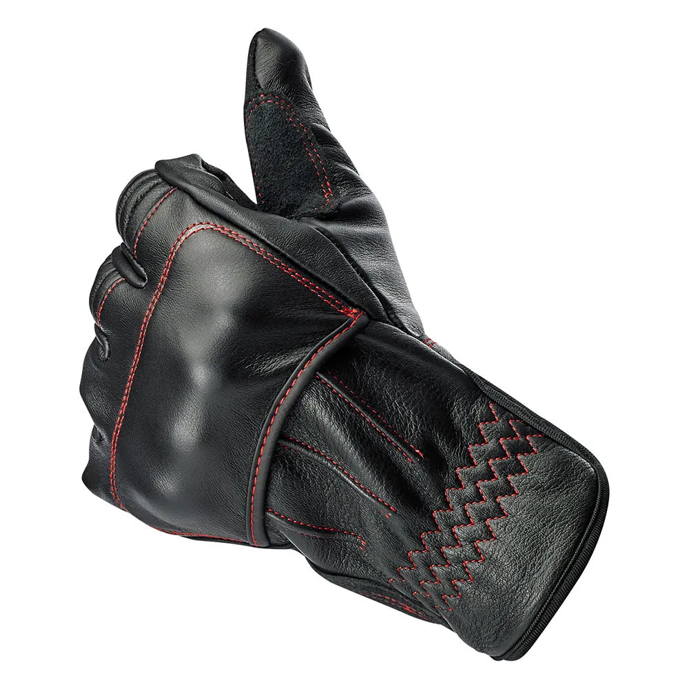 BILTWELL BELDEN LEATHER GLOVE [REDLINE]