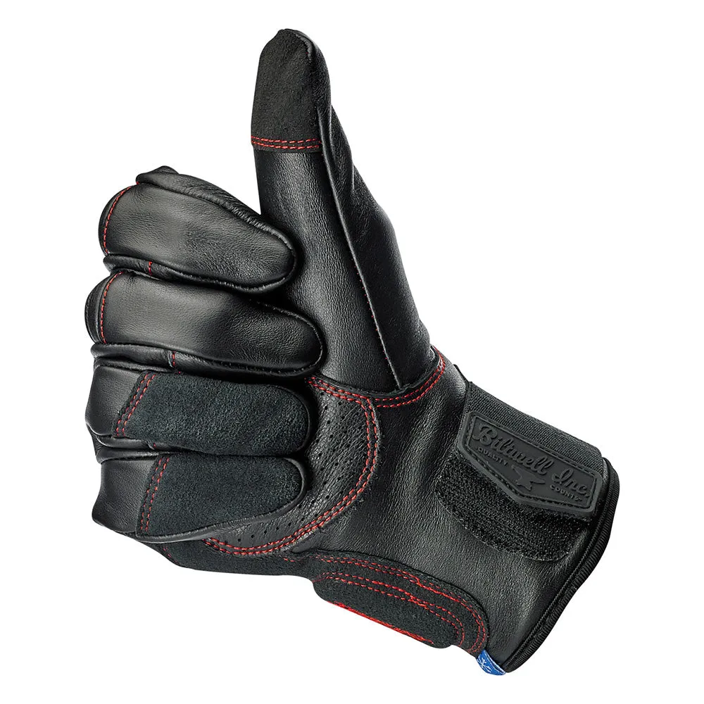 BILTWELL BELDEN LEATHER GLOVE [REDLINE]