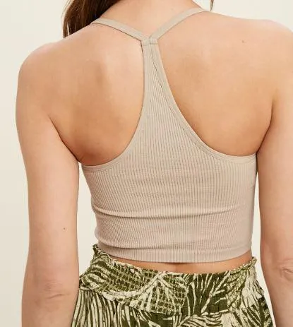 Champagne Racerback Ribbed Cami