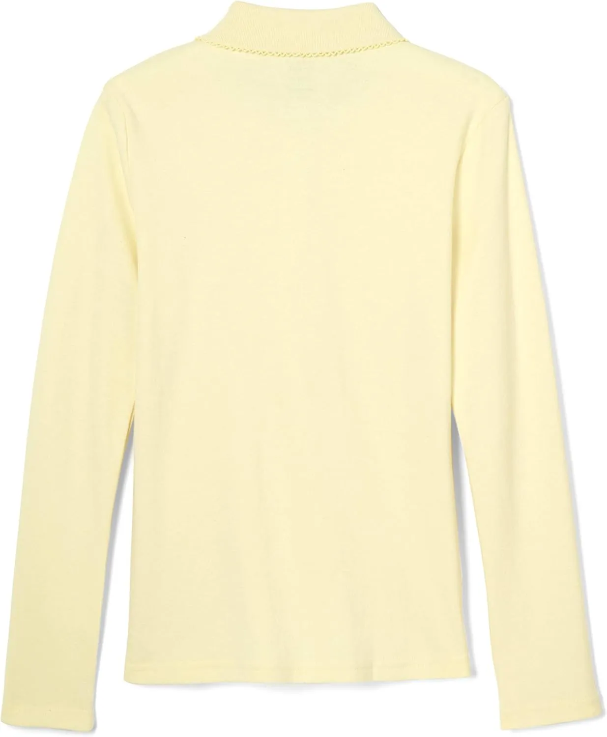 French Toast Girls' Uniform Long Sleeve Polo with Picot Collar (Standard & Plus)