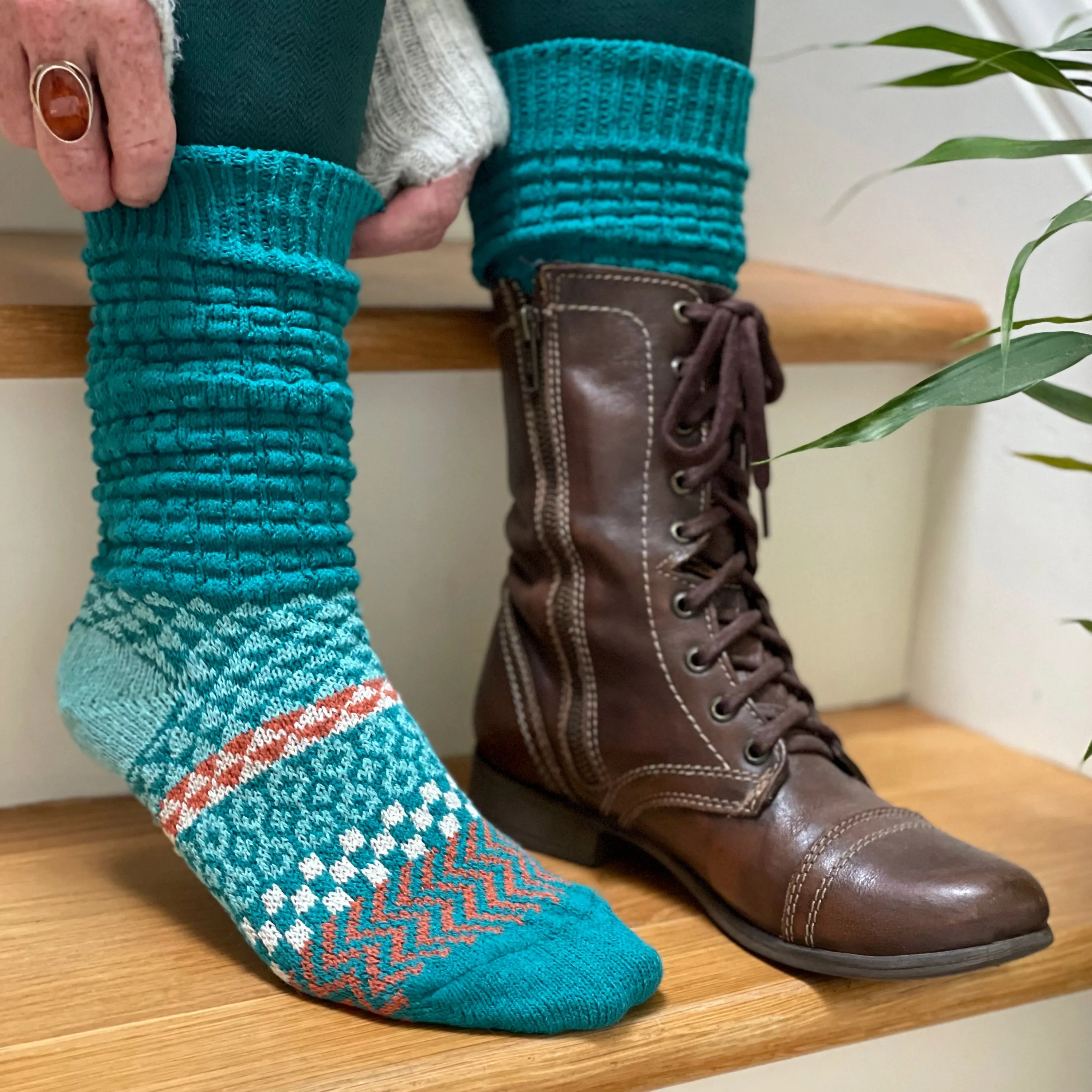 Fusion Slouch Crew Socks - Abalone