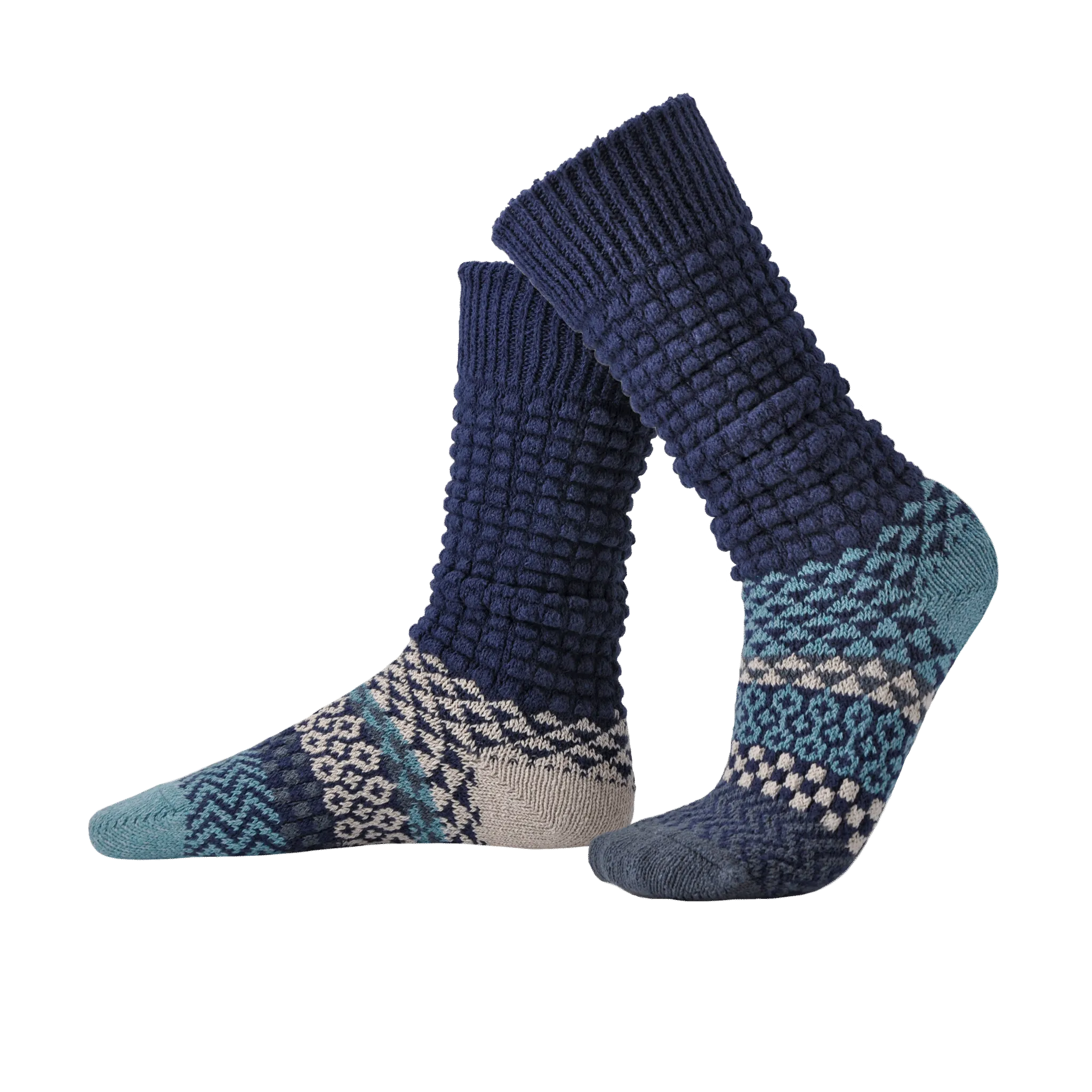 Fusion Slouch Crew Socks - Cerulean