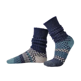 Fusion Slouch Crew Socks - Cerulean