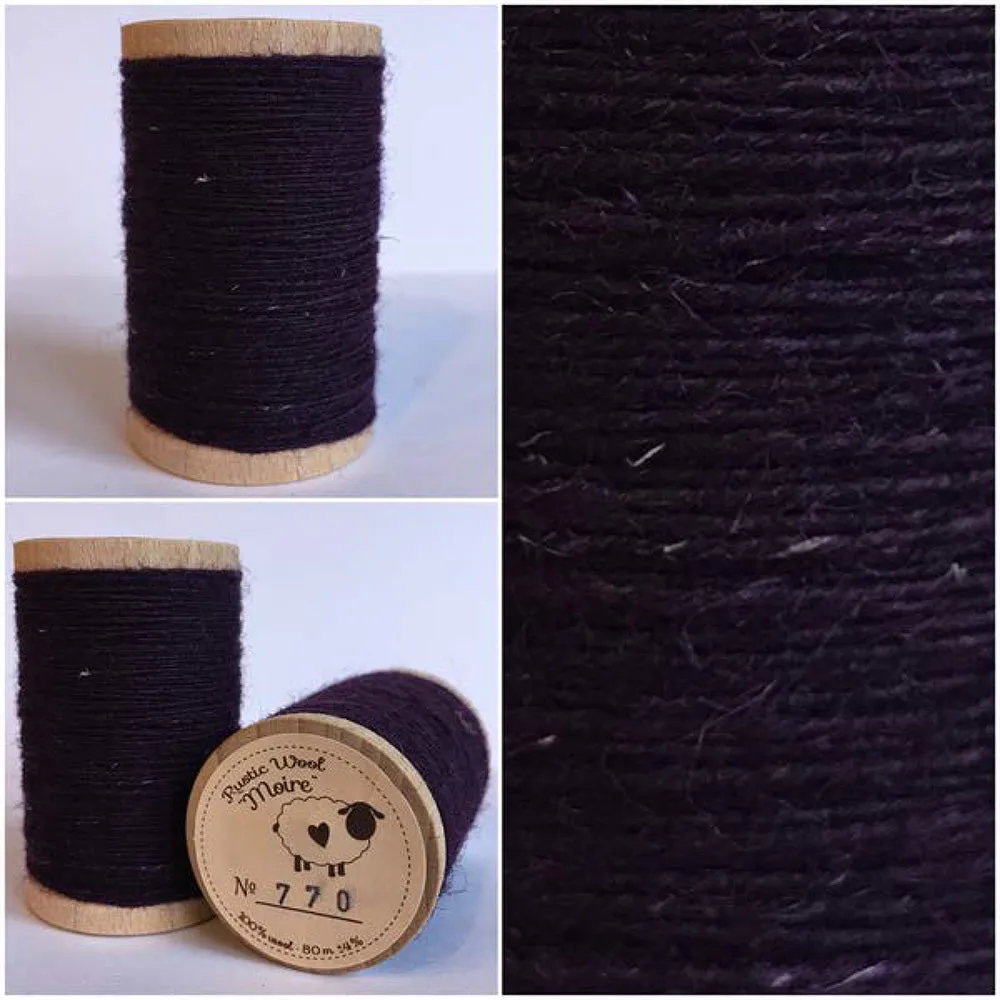 GRAPE JUICE Hand Dyed HALF YARD Wool Fabric for Wool Applique and Rug Hooking