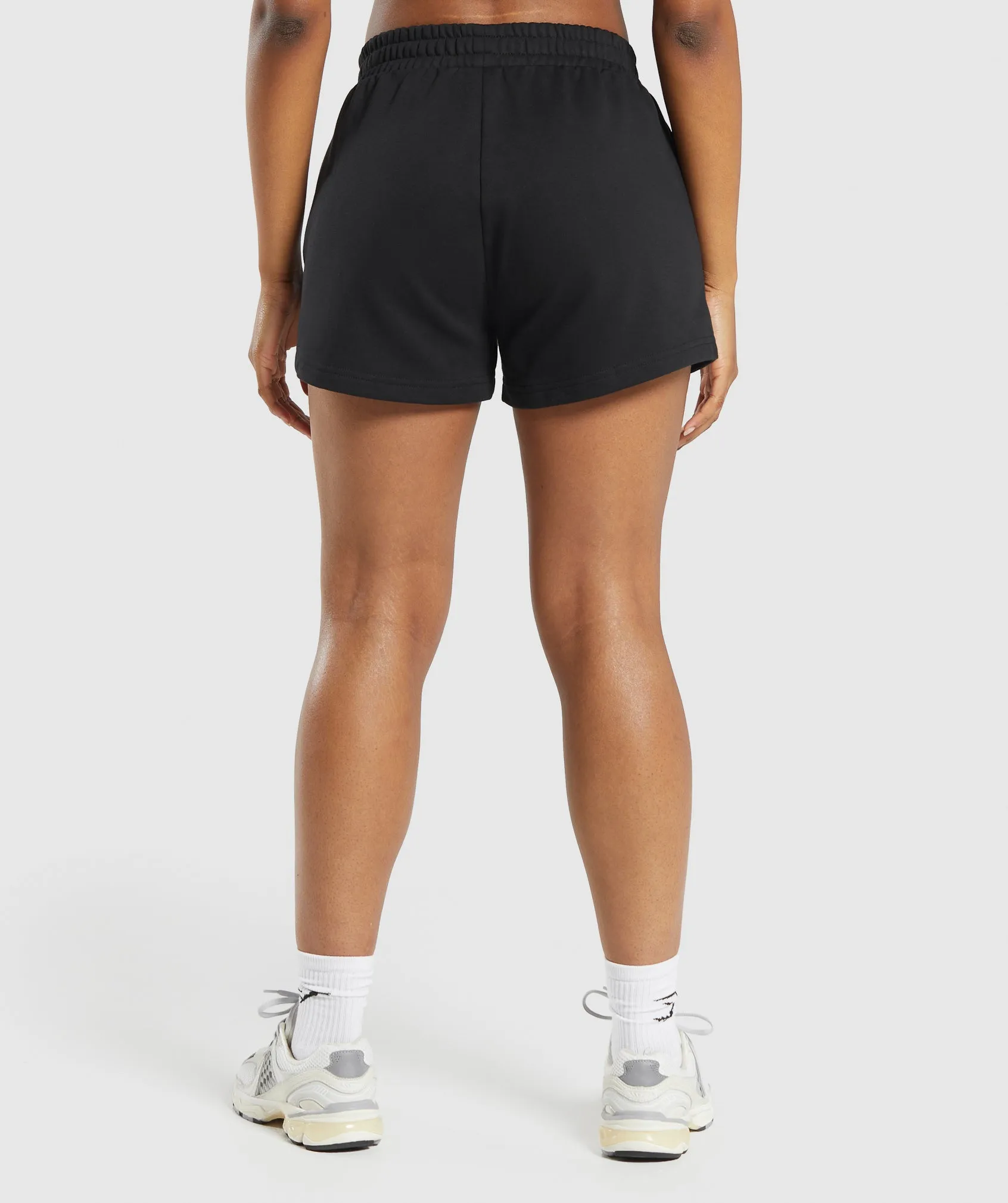 Gymshark Care Label Graphic Brushed Shorts - Black