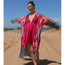 Herbal Silk Kimono Kaftan