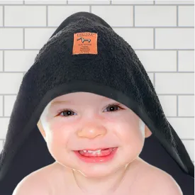 Hooded towel 100% Hemp Black (GOTS)