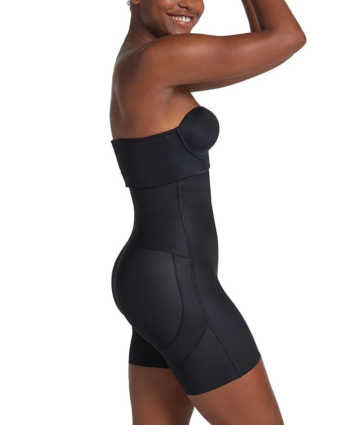 Leonisa Women's Short Hem Strapless Shaping Concealer, Black