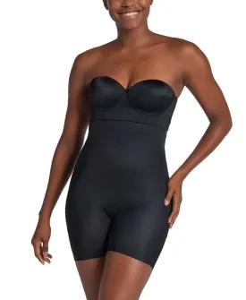 Leonisa Women's Short Hem Strapless Shaping Concealer, Black
