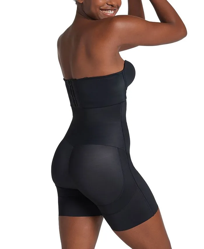 Leonisa Women's Short Hem Strapless Shaping Concealer, Black