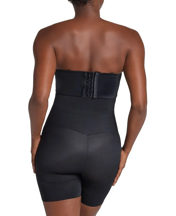 Leonisa Women's Short Hem Strapless Shaping Concealer, Black