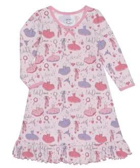 Long Sleeve Twirl Nightgown -Ballet