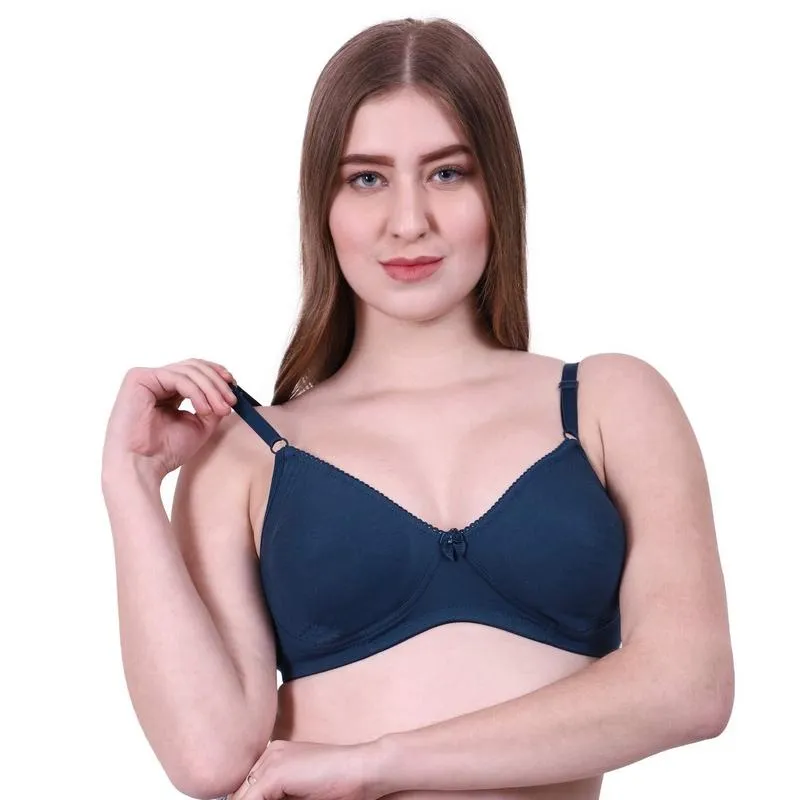 Lovable Women Full Coverage Classic Non Padded Bra Blue