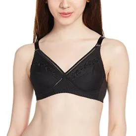 Lovable Women's All Day Long Full Coverage Cotton Bra Black
