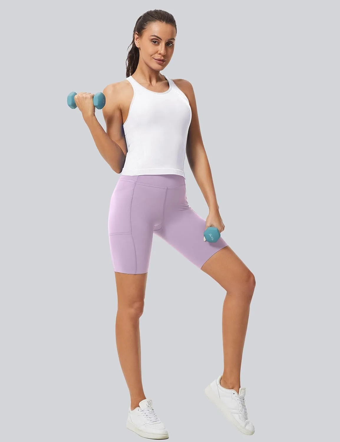 MathCat Workout Tank Tops for Women Racerback Basic Running Tanks Seamless Muscle Athletic Yoga Tops with Built in Bra