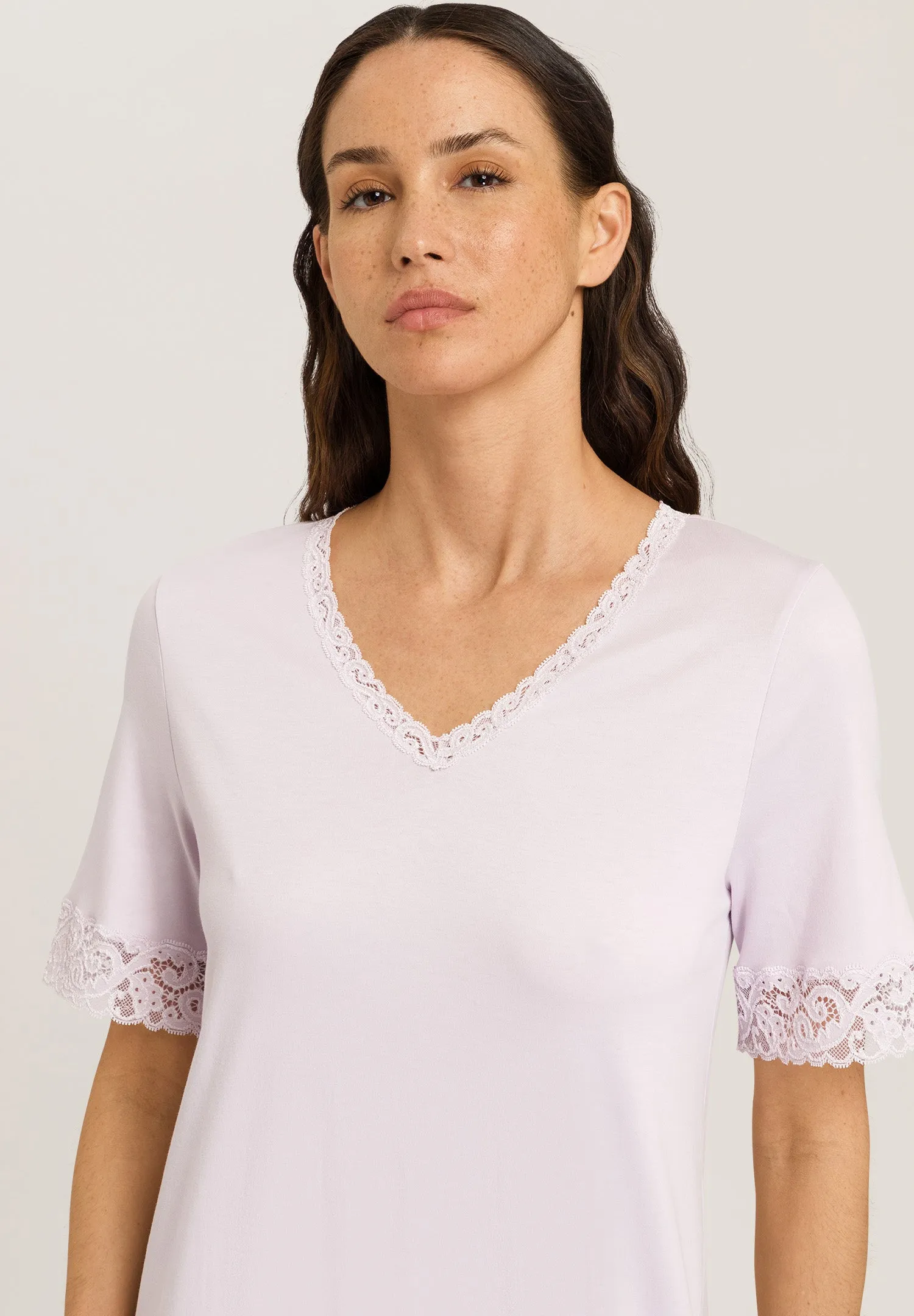 Moments Lace Trim Cotton Nightgown | Lupine Love 77040-1486