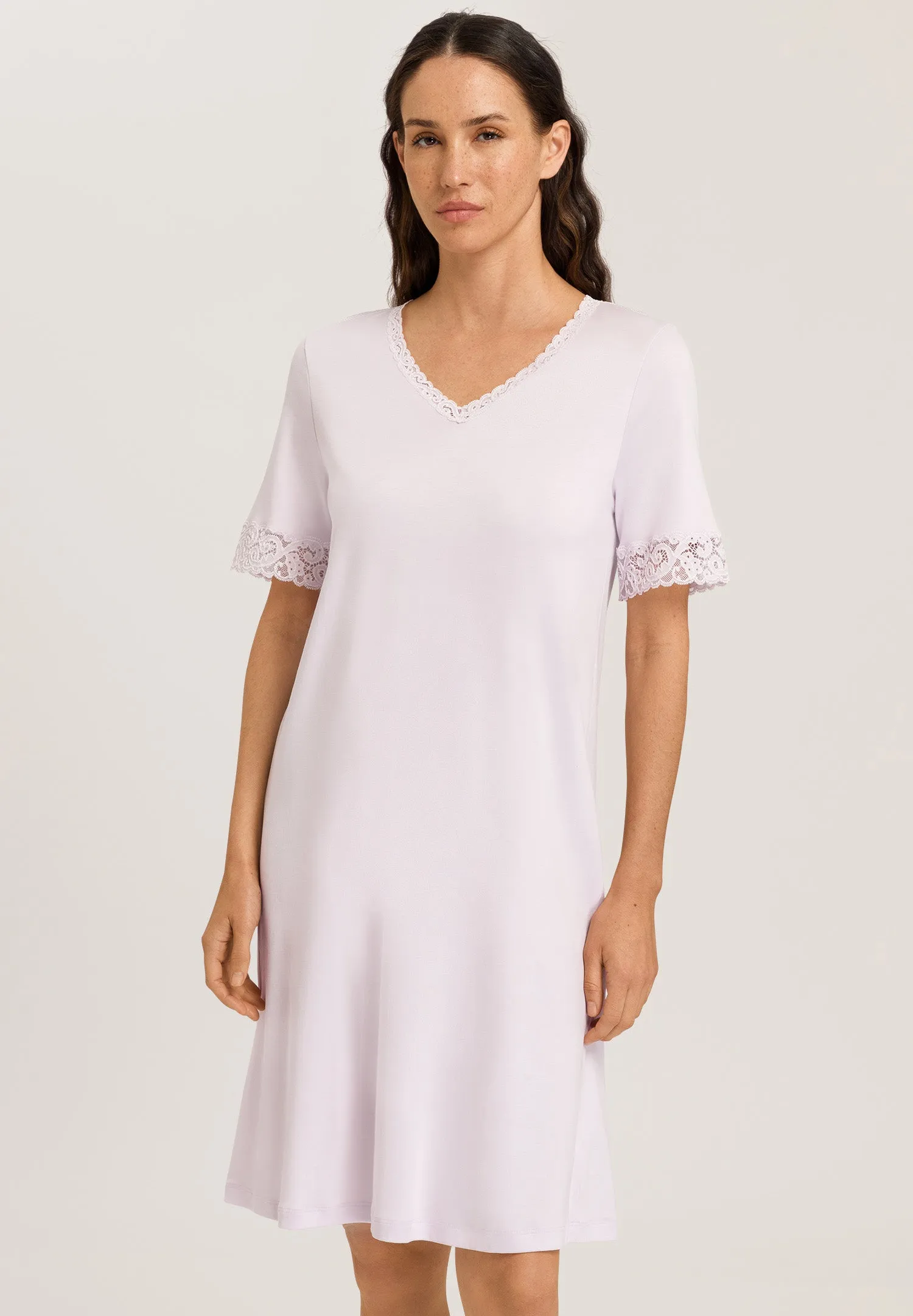 Moments Lace Trim Cotton Nightgown | Lupine Love 77040-1486