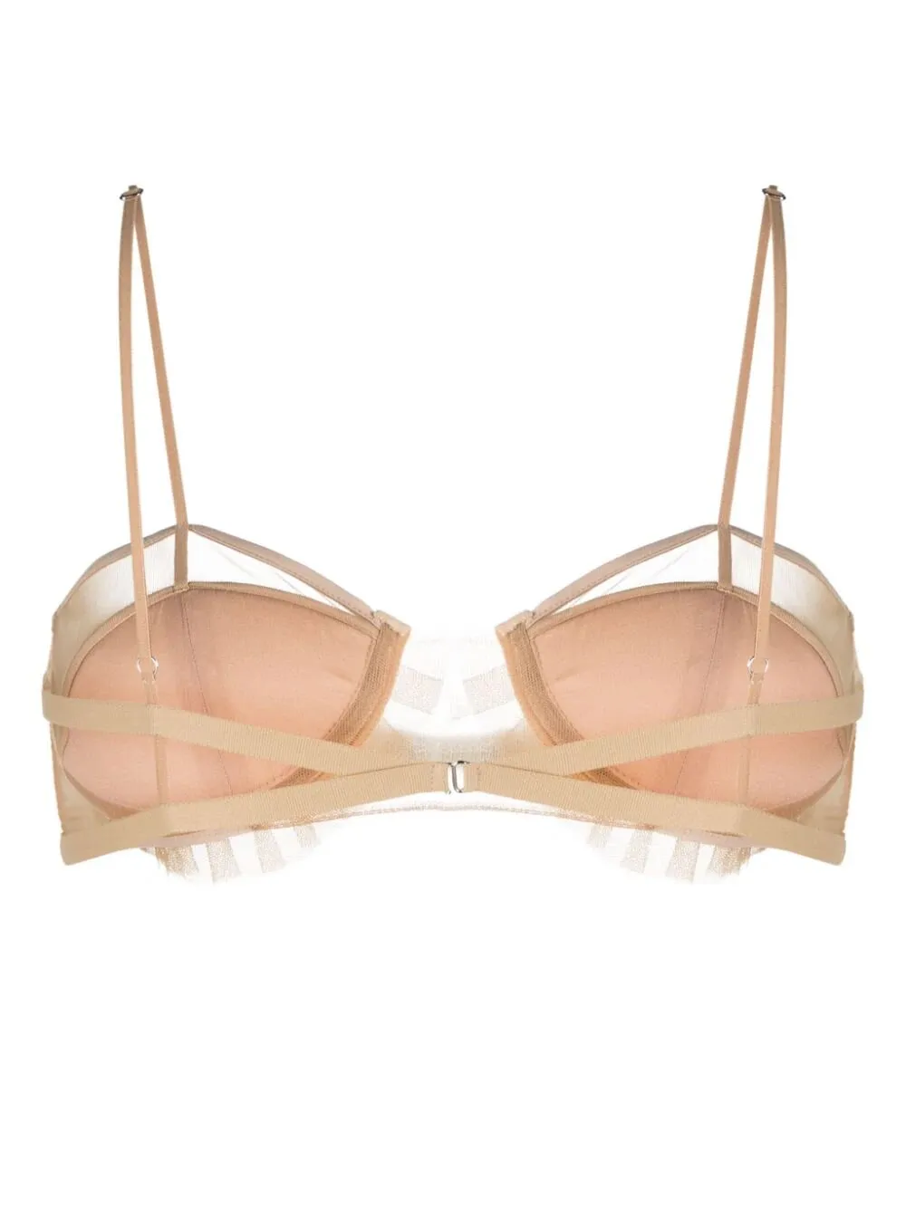 NENSI DOJAKA PANELLED SEMI-SHEER BRA