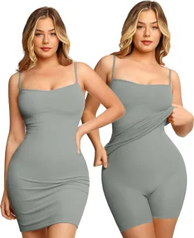 Popilush Summer Dresses for Women 2025 - Club Dress Cocktail Shapewear Mini Dress Spaghetti Straps Dinner Date Night Bodycon