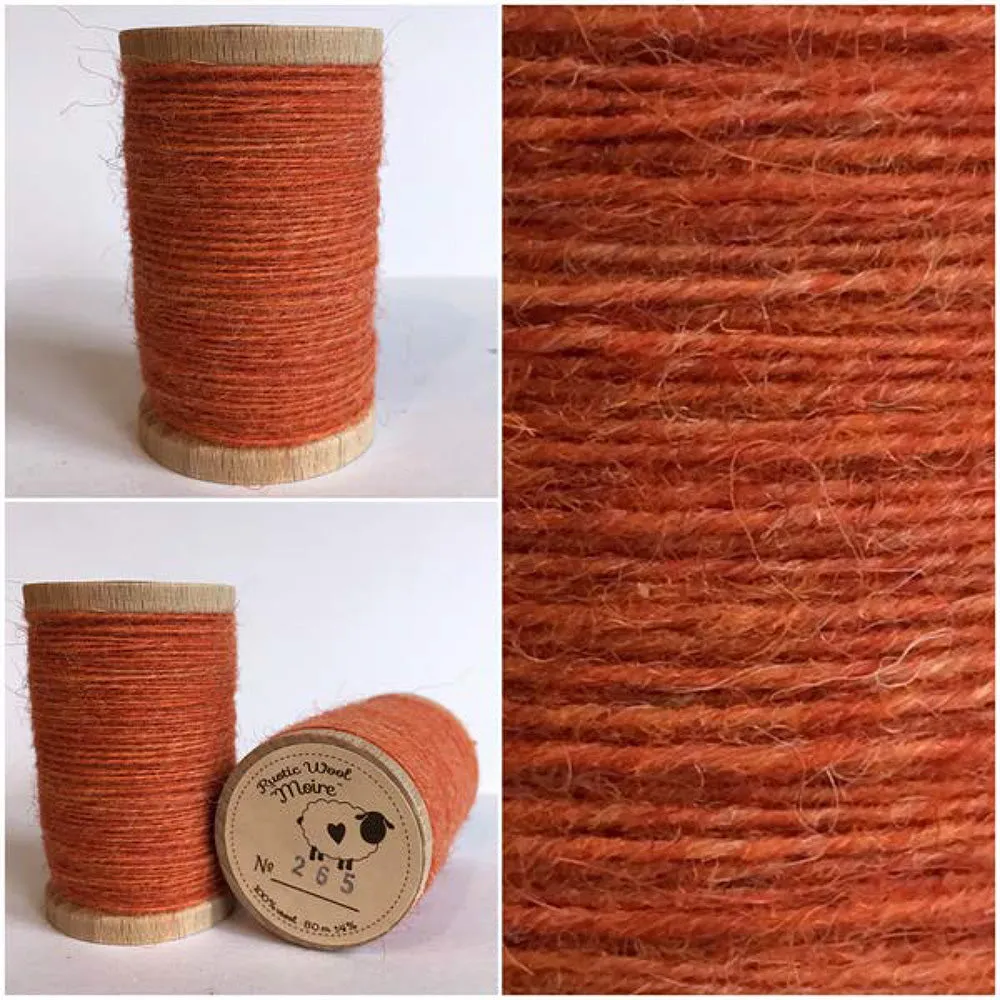 SPICED PUMPKIN Hand Dyed HALF YARD Wool Fabric for Wool Applique and Rug Hooking