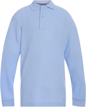 Tommy Hilfiger Kids' Long Sleeve Pique Co-ed Polo Collar Shirt