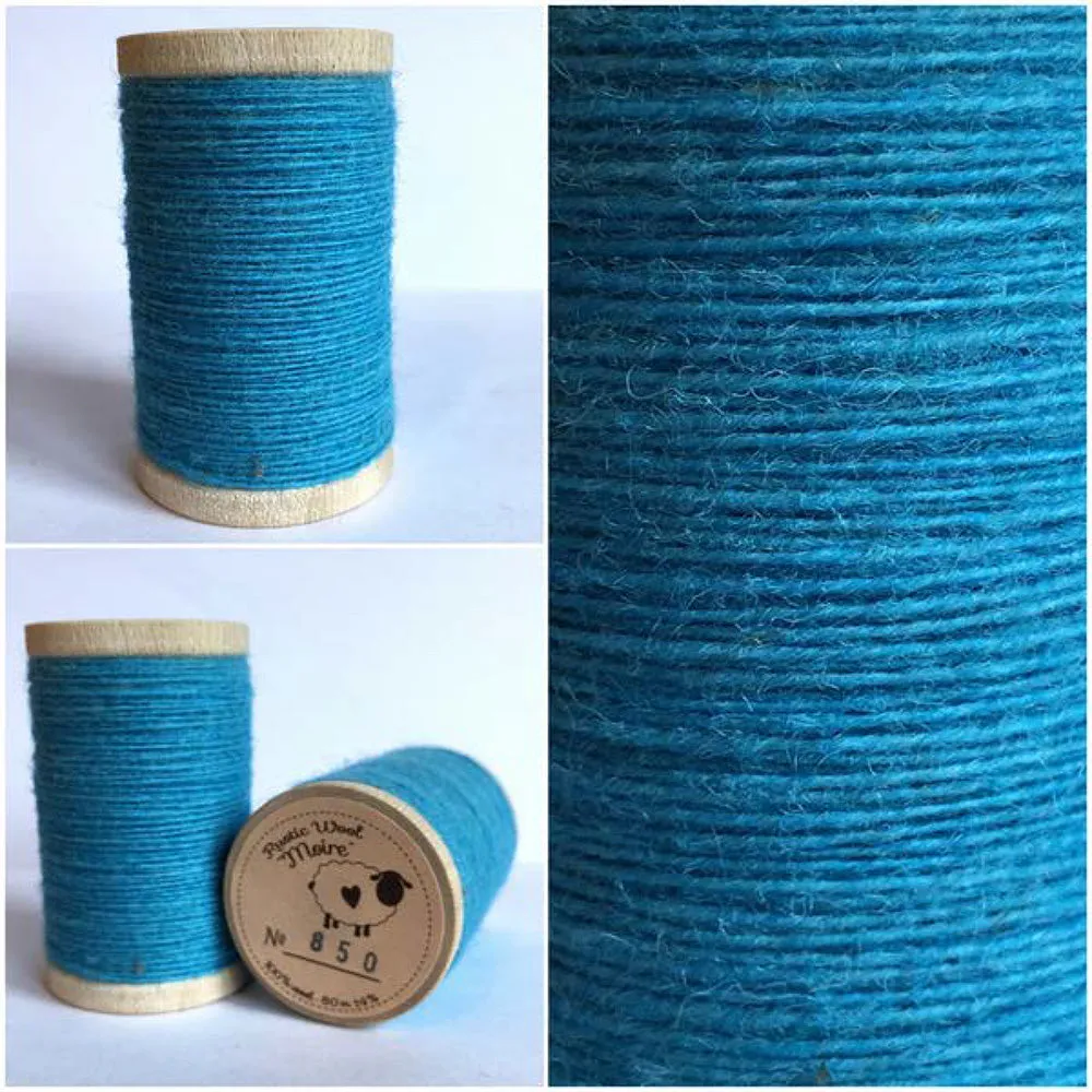 TRUE TURQUOISE Hand Dyed Fat QUARTER Wool Fabric for Wool Applique and Rug Hooking