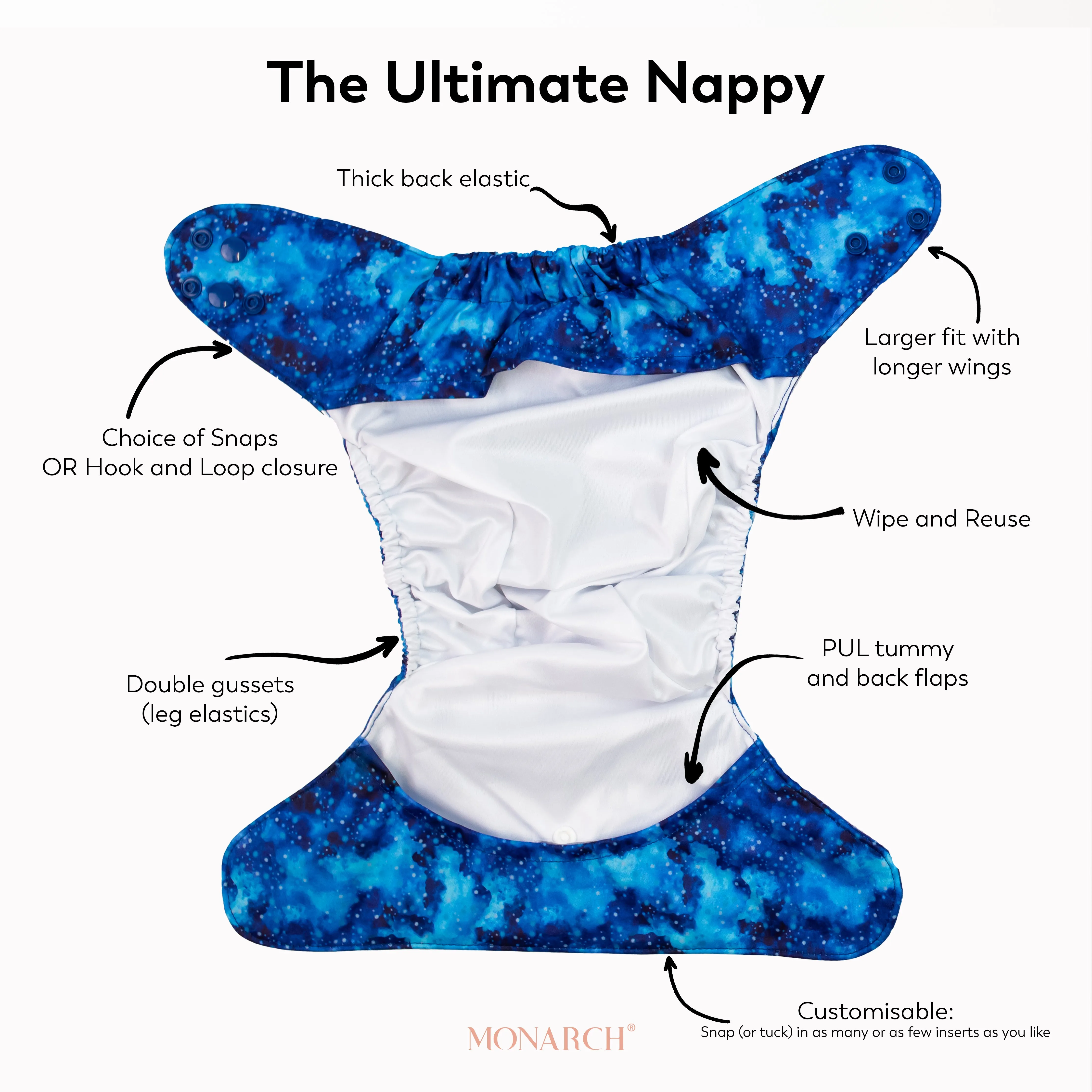 Ultimate Wipeable Cloth Nappy V2.0 | Four Seasons